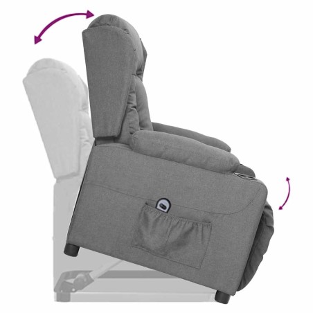 Fauteuil Gris clair Tissu