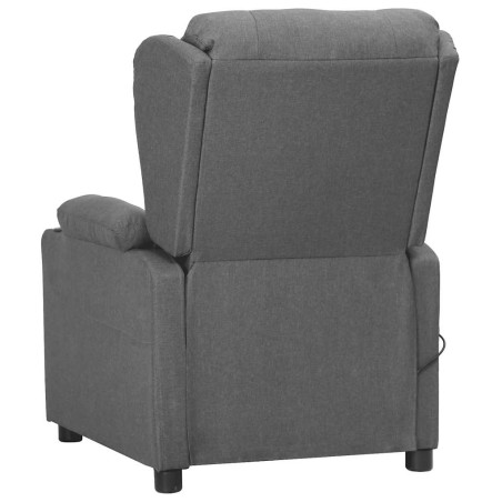 Fauteuil de massage inclinable Gris clair Tissu