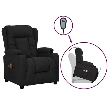 Fauteuil de massage Noir Tissu