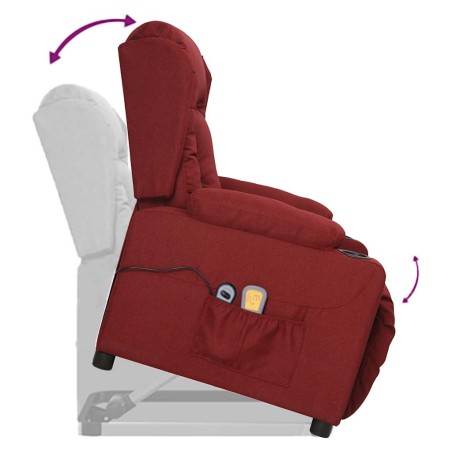 Fauteuil de massage Rouge bordeaux Tissu