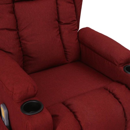 Fauteuil de massage Rouge bordeaux Tissu