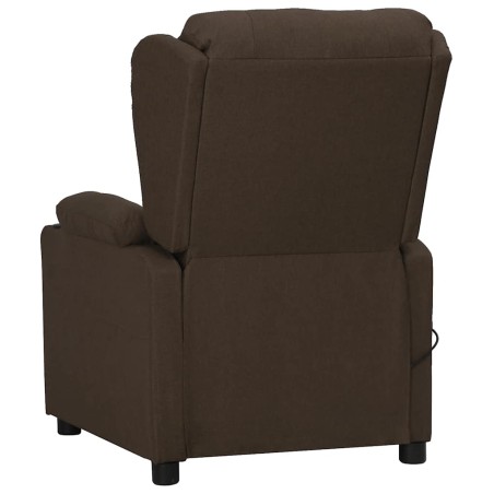 Fauteuil de massage Marron foncé Tissu