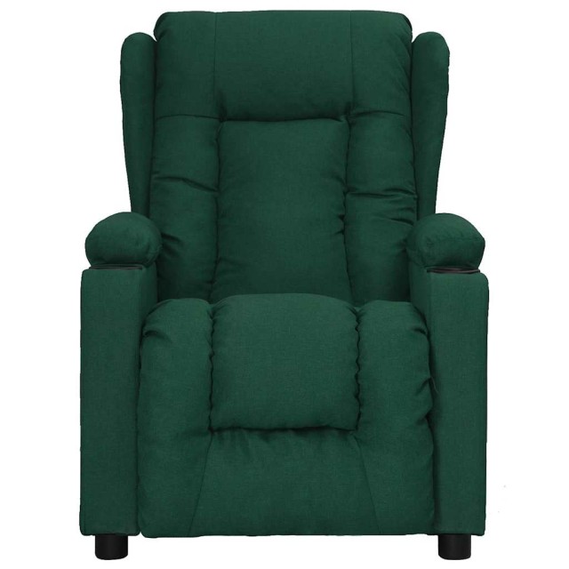 Fauteuil de massage Vert foncé Tissu