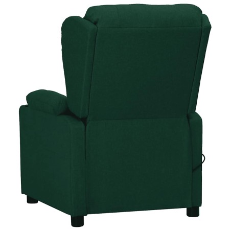 Fauteuil de massage Vert foncé Tissu
