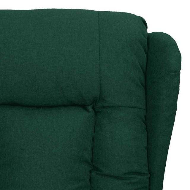 Fauteuil de massage Vert foncé Tissu