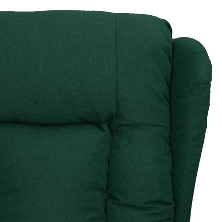 Fauteuil de massage Vert foncé Tissu