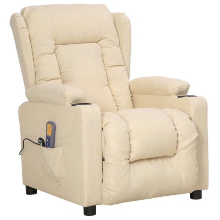 Fauteuil de massage Crème Tissu 2