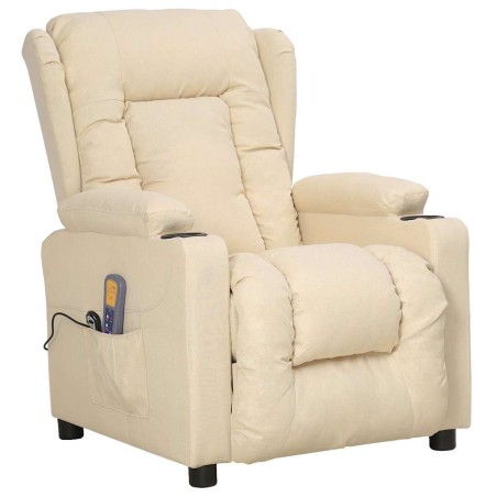Fauteuil de massage Crème Tissu