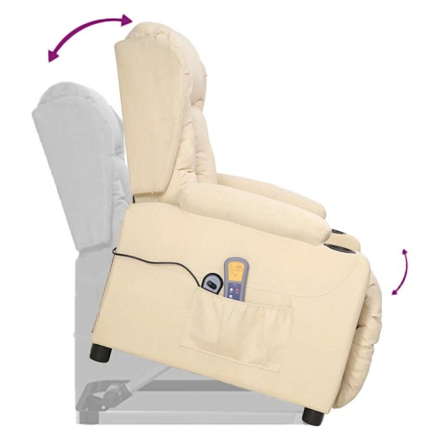 Fauteuil de massage Crème Tissu