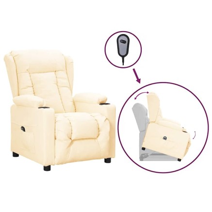 Fauteuil Crème Similicuir
