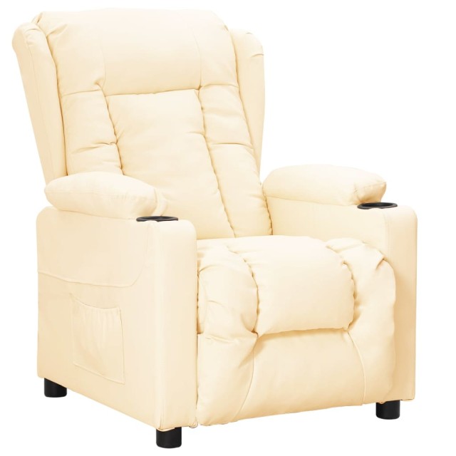 Fauteuil Crème Similicuir