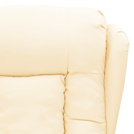 Fauteuil Crème Similicuir