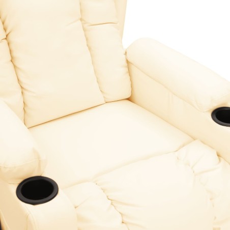 Fauteuil Crème Similicuir