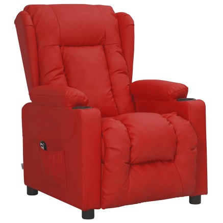 Fauteuil Rouge bordeaux Similicuir 2