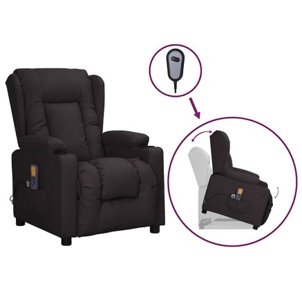 Fauteuil de massage Noir Similicuir