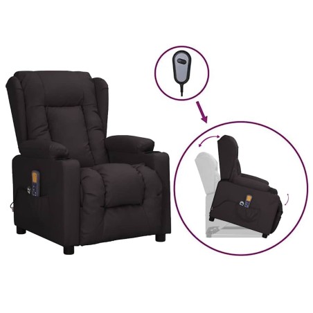 Fauteuil de massage Noir Similicuir