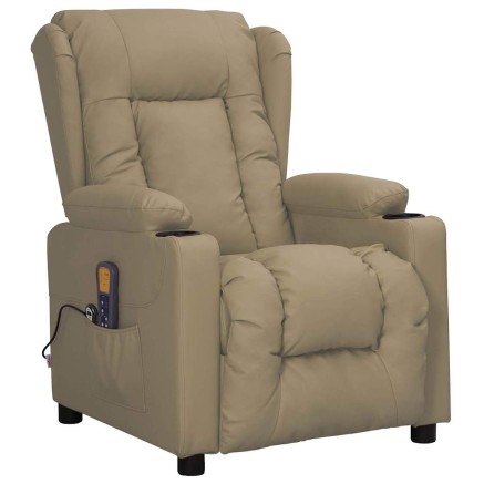 Fauteuil de massage Cappuccino Similicuir 2
