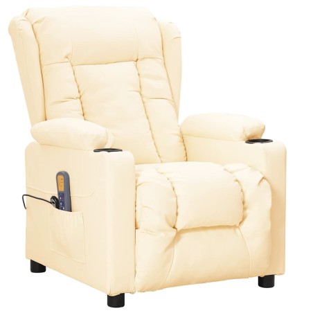 Fauteuil de massage Crème Similicuir