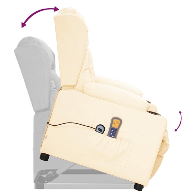 Fauteuil de massage Crème Similicuir