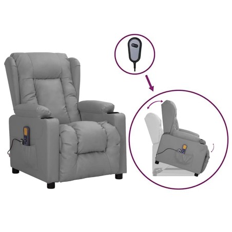 Fauteuil de massage Gris Similicuir
