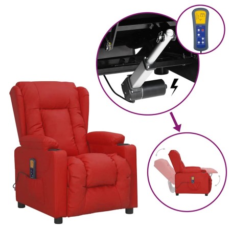 Fauteuil de massage Rouge bordeaux Similicuir