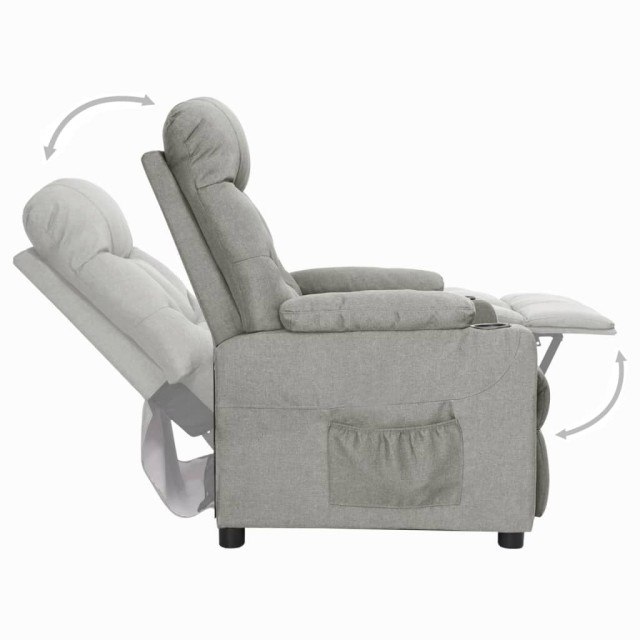 Fauteuil Gris clair Tissu