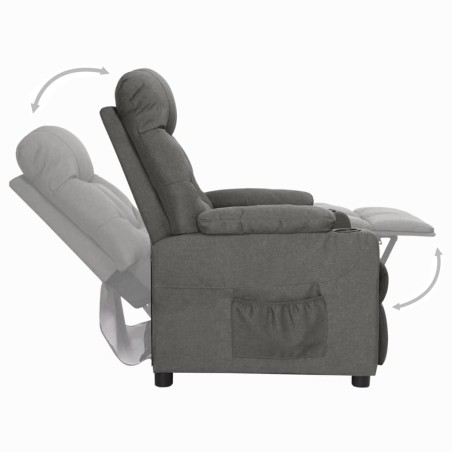 Fauteuil Gris foncé Tissu