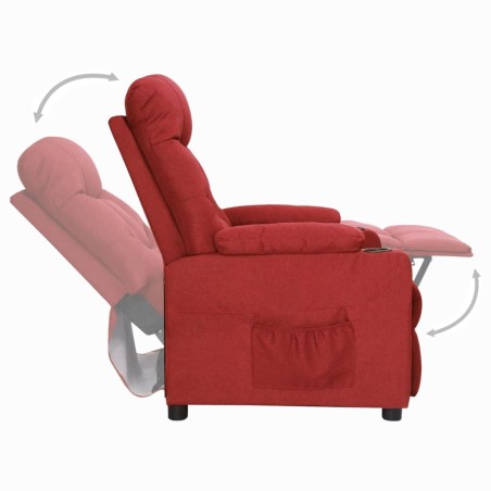 Fauteuil Rouge bordeaux Tissu