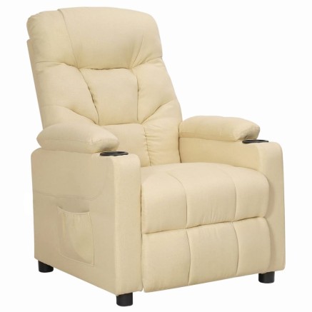 Fauteuil Crème Tissu 2