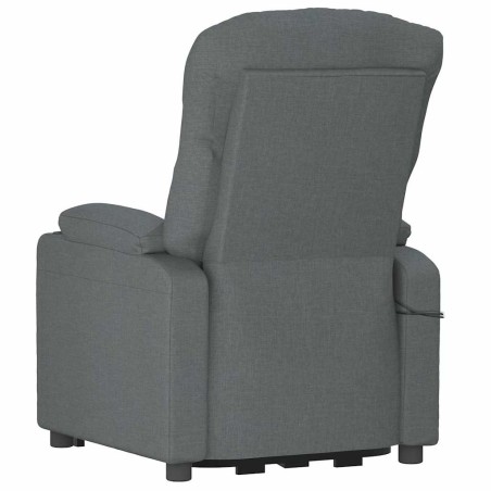 Fauteuil de massage inclinable Gris foncé Tissu