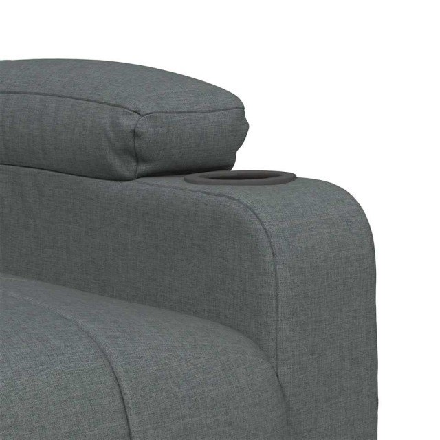 Fauteuil de massage inclinable Gris foncé Tissu