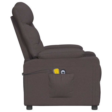 Fauteuil de massage Marron foncé Tissu