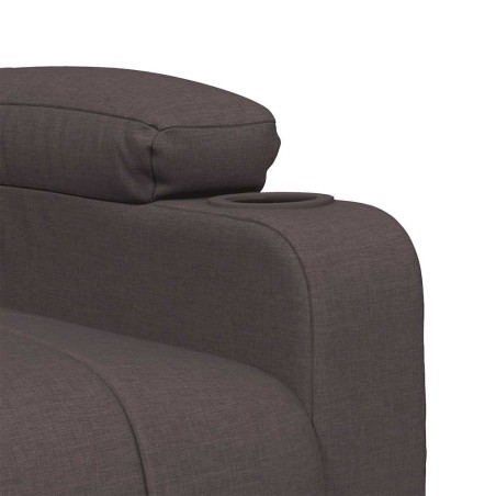 Fauteuil de massage Marron foncé Tissu