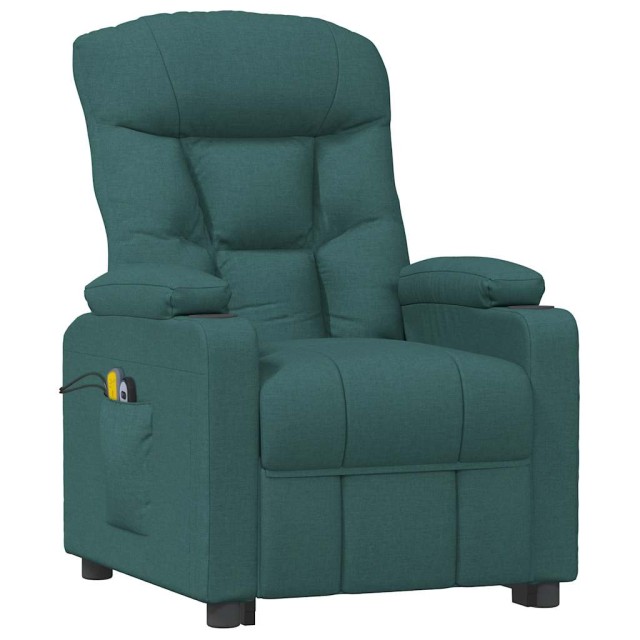 Fauteuil de massage Vert foncé Tissu