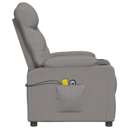 Fauteuil de massage Taupe Tissu