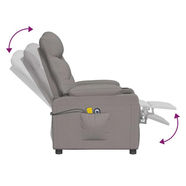 Fauteuil de massage Taupe Tissu