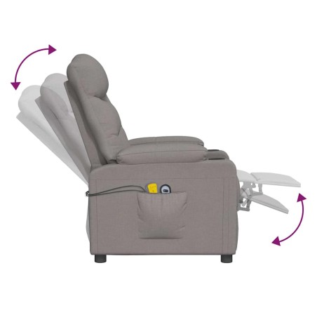 Fauteuil de massage Taupe Tissu