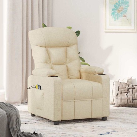 Fauteuil de massage Crème Tissu