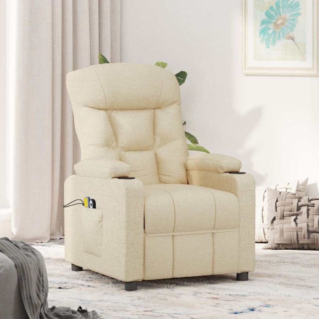 Fauteuil de massage Crème Tissu