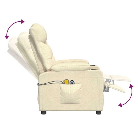 Fauteuil de massage Crème Tissu