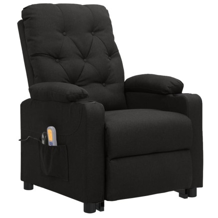 Fauteuil de massage Noir Tissu 2