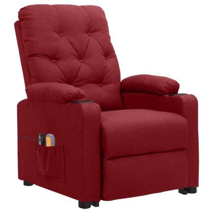 Fauteuil de massage Rouge bordeaux Tissu 2