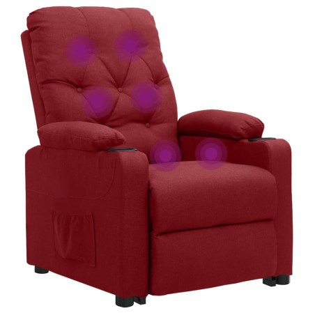 Fauteuil de massage Rouge bordeaux Tissu