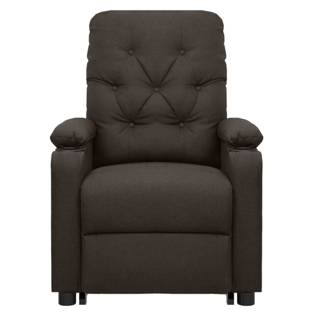 Fauteuil de massage Marron foncé Tissu