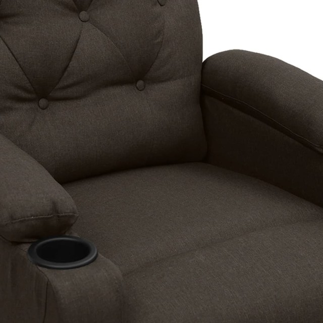 Fauteuil de massage Marron foncé Tissu