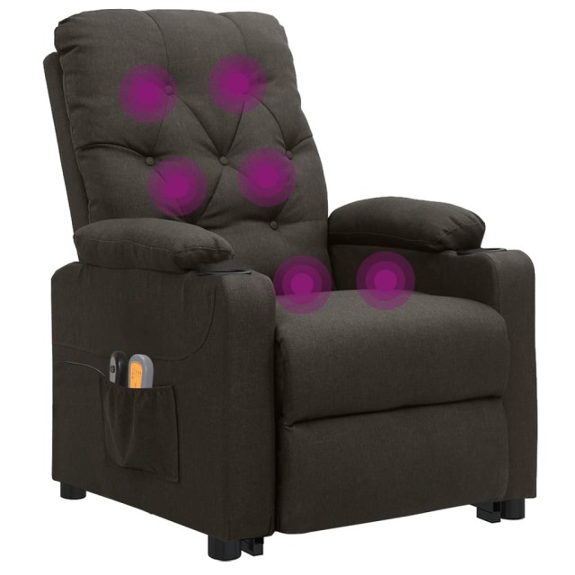 Fauteuil de massage Taupe Tissu