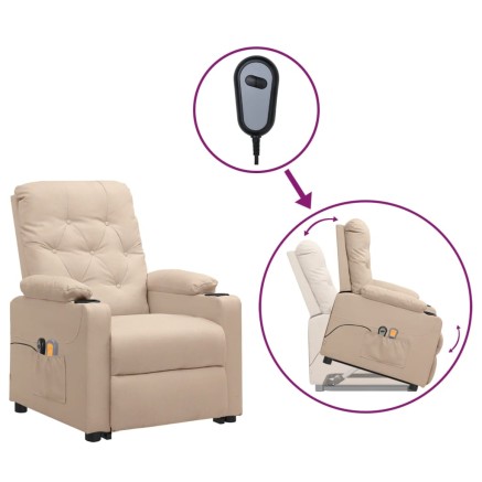 Fauteuil de massage Crème Tissu