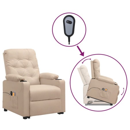 Fauteuil de massage Crème Tissu