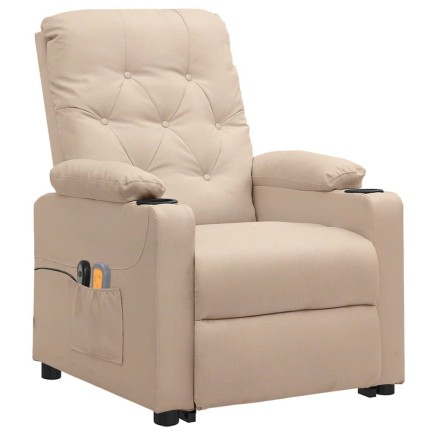 Fauteuil de massage Crème Tissu 2