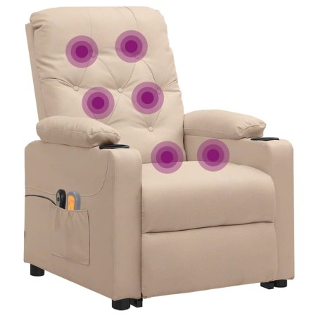 Fauteuil de massage Crème Tissu